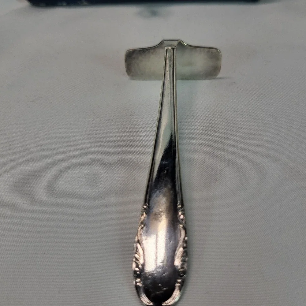 Alpaca Hoka Silver Baby Spoon & Pea Pusher Set w Display Box